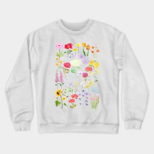 colorful botanical flowers collection 2020 Crewneck Sweatshirt